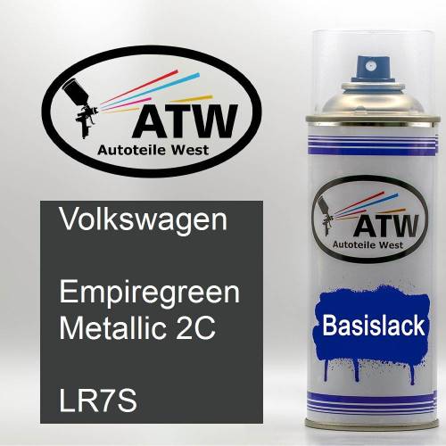 Volkswagen, Empiregreen Metallic 2C, LR7S: 400ml Sprühdose, von ATW Autoteile West.